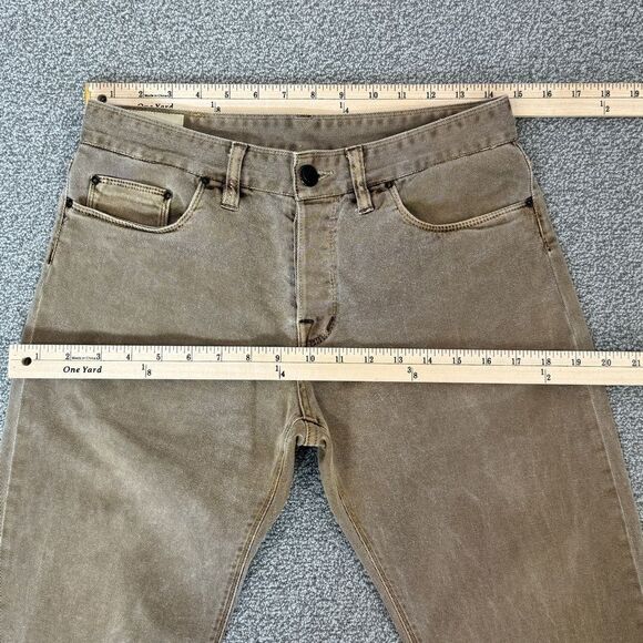 Shockoe Atelier Slim Earthwood Button Fly Jeans Taupe Beige 29 - Picture 10 of 11